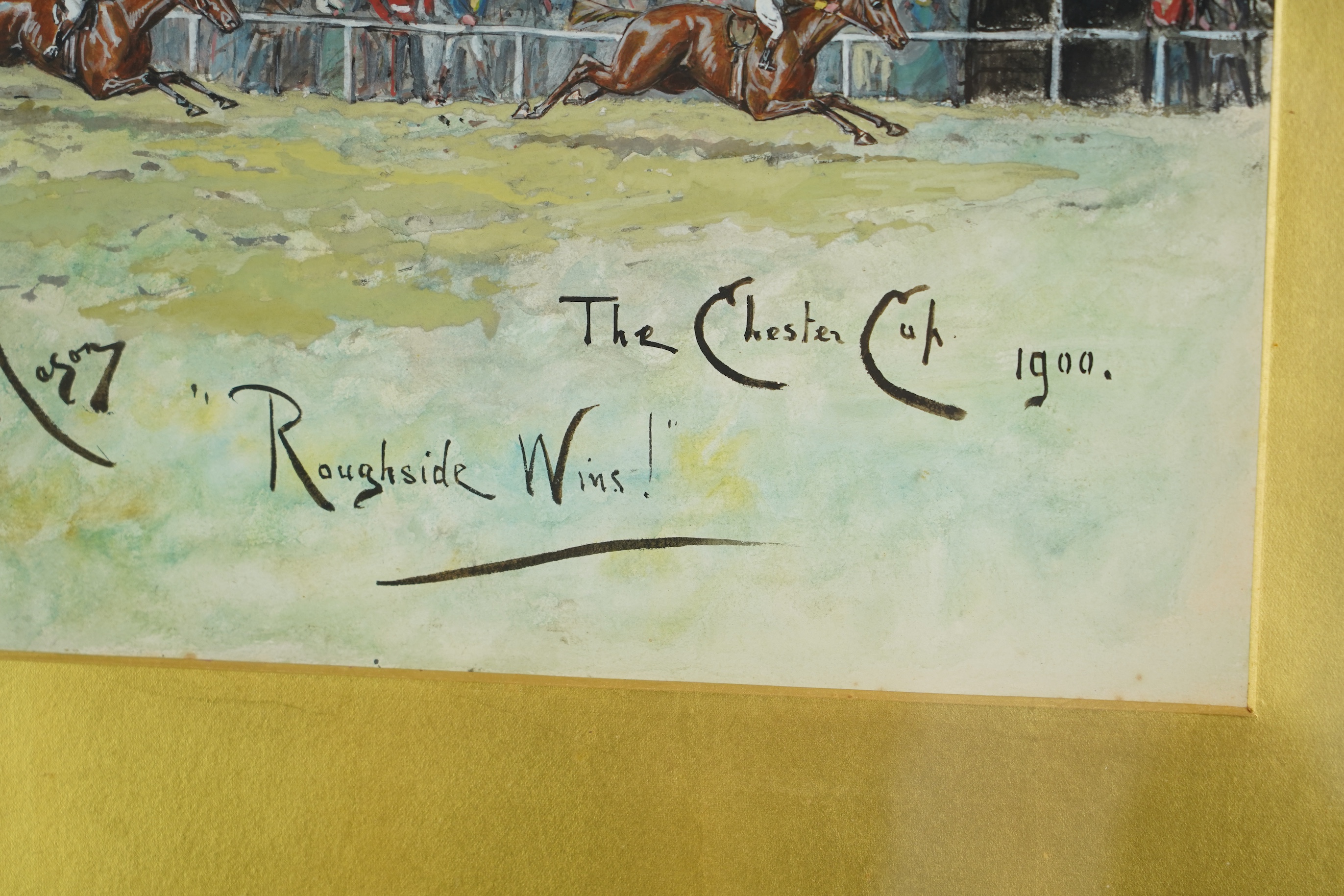 George Finch Mason (1850-1915), 'Roughside Wins! - The Chester Cup, 1900'